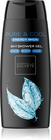 Gabriella Salvete Energy 4Men Pure & Cool gel de douche visage, corps et cheveux pour homme