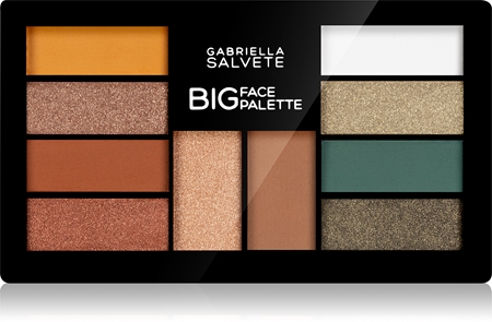 Gabriella Salvete Big Face paleta očních stínů s rozjasňovačem s bronzerem