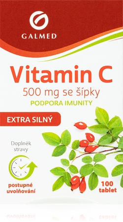 Galmed Vitamin C se šípky tablety pro podporu imunitního systému, krásnou pleť a nehty