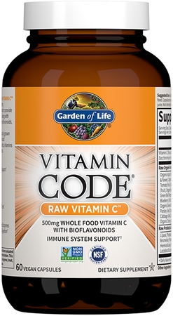 Garden of Life Vitamin Code RAW Vitamin C kapsułki dla wsparcia układu odpornościowego, pięknej skóry i paznokci