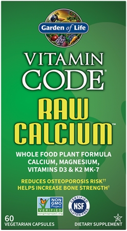 Garden of Life Vitamin Code RAW Calcium kapsle pro podporu zdraví kostí, kloubů a zubů