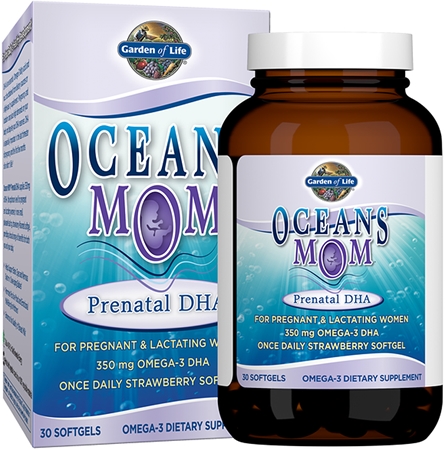 Garden of Life Oceans Mom Prenatal DHA Omega 3 kapsułki miękkie dla kobiet w ciąży i karmiących