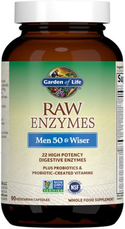 Garden of Life RAW Enzymes Men 50 & Wiser enzym trawienny dla mężczyzn