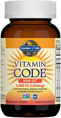 Garden of Life Vitamin Code RAW D3 5000 I.U. kapsle pro podporu imunitního systému a normální stav zubů