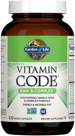 Garden of Life Vitamin Code RAW B-Complex kapsułki dla prawidłowej czynności układu nerwowego i pięknej skóry
