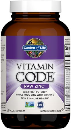 Garden of Life Vitamin Code RAW Zinc kapsułki na włosy, skórę i paznokcie