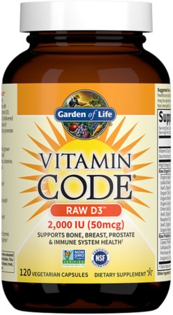 Garden of Life Vitamin Code RAW D3 2000 I.U. výživový doplnok na podporu imunitného systému
