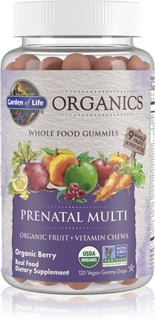 Garden of Life Organics Prenatal Multi miękkie kapsułki do żucia dla kobiet w ciąży, karmiących lub planujących ciążę