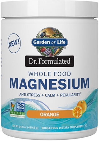 Garden of Life Dr. Formulated Magnesium/Orange prášek s vysokým obsahem hořčíku