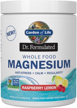 Garden of Life Dr. Formulated Magnesium Raspberry & Lemon doplněk stravy s vysokým obsahem hořčíku