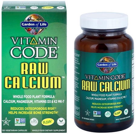 Garden of Life Vitamin Code RAW Calcium kapsle pro podporu zdraví kostí, kloubů a zubů