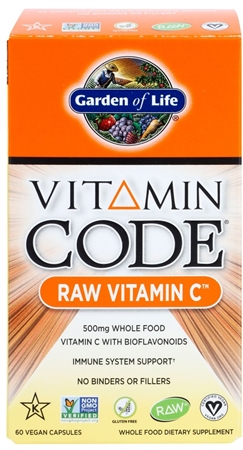 Garden of Life Vitamin Code RAW Vitamin C kapsułki dla wsparcia układu odpornościowego, pięknej skóry i paznokci