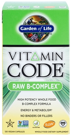 Garden of Life Vitamin Code RAW B-Complex kapsułki dla prawidłowej czynności układu nerwowego i pięknej skóry