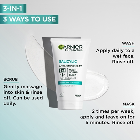 Garnier Pure Active čisticí peeling 3 v 1