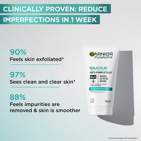 Garnier Pure Active čisticí peeling 3 v 1