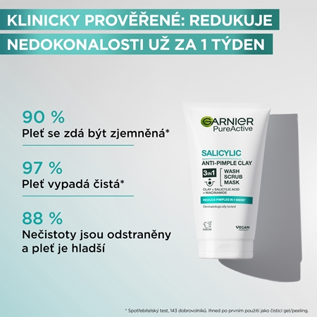 Garnier Pure Active čisticí peeling 3 v 1