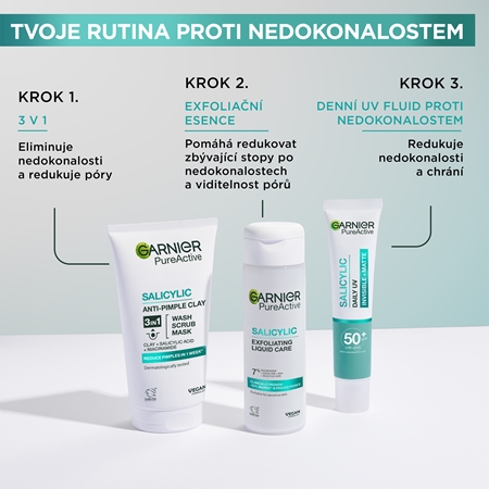 Garnier Pure Active čisticí peeling 3 v 1