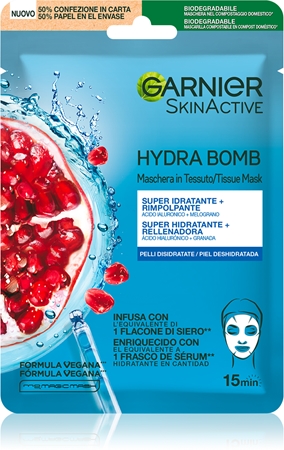 Garnier Skin Naturals Hydra Bomb Máscara em folha com efeito hidratante