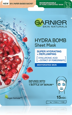 Garnier Textil Masks mască textilă hidratantă cu acid hialuronic