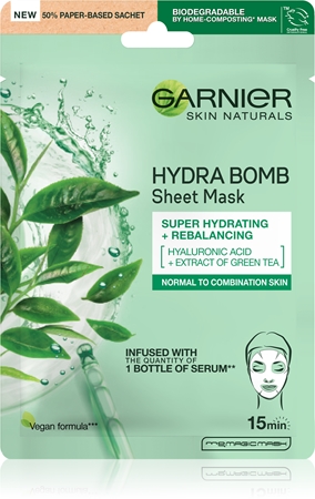 Garnier Textil Masks Hydra Bomb mască textilă hidratantă