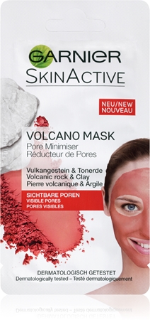 Garnier Skin Active θερμαντική μάσκα προσόπου με ηφαιστειακά μεταλλικά στοιχεία και άργιλο που συσφίγγει τους πόρους