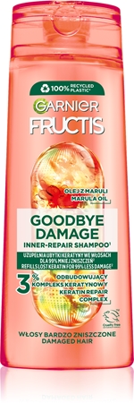 Garnier Fructis Goodbye Damage Energiat andev šampoon kahjustatud juustele