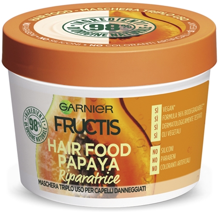 Garnier Fructis Papaya Hair Food obnovující maska pro poškozené vlasy 3 v 1