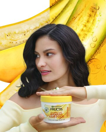 Garnier Fructis Banana Hair Food tápláló hajpakolás száraz hajra