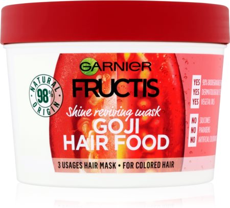 Garnier Fructis Goji Hair Food masque pour le renouvellement de la brillance des cheveux colorés