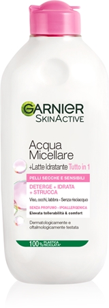 Garnier Skin Active micelárna voda s obsahom hydratačného mlieka pre suchú a citlivú pokožku