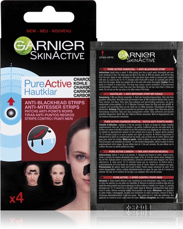 Garnier Pure Active tiras limpiadoras faciales contra los puntos negros