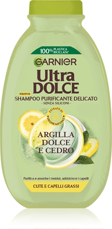 Garnier Ultra Doux Clay and Cedar šampon pro mastnou vlasovou pokožku