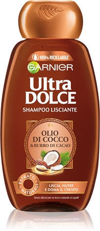 Garnier Ultra Dolce Cacao e Olio di Cocco shampoo per capelli ribelli e crespi