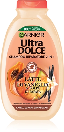 Garnier Ultra Doux Vanilla and Papaya champô para cabelo comprido
