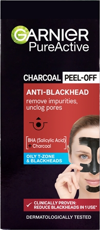 Garnier Pure Active Charcoal anti-blackhead peel-off mask with activated charcoal