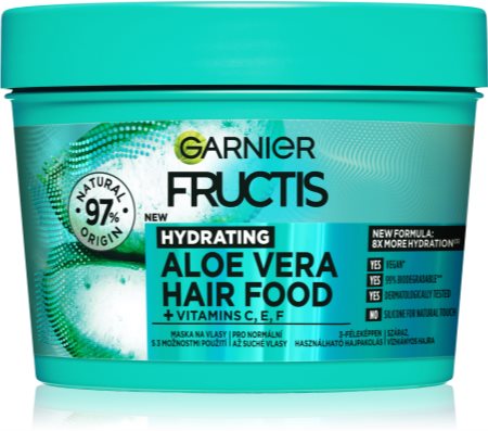 Garnier Fructis Aloe Vera Food mascarilla para cabello normal y seco notino.es