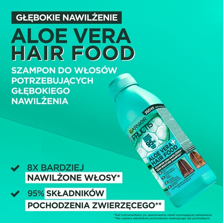 Garnier Fructis Aloe Vera Hair Food szampon nawilżający do włosów normalnych i suchych