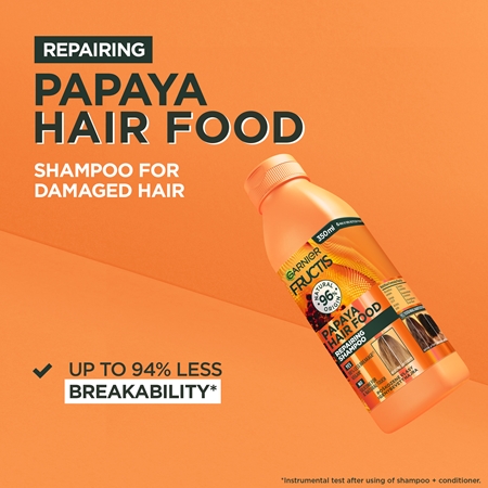 Garnier Fructis Papaya Hair Food shampoo rigenerante per capelli rovinati