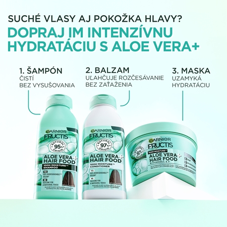 Garnier Fructis Aloe Vera Hair Food hydratačný kondicionér pre normálne až suché vlasy