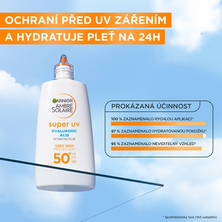 Garnier Ambre Solaire Super UV Hyaluronic Acid lehký ochranný fluid s hydratačním účinkem