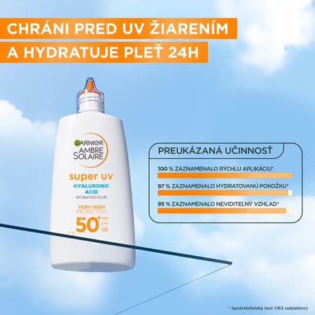 Garnier Ambre Solaire Super UV Hyaluronic Acid ľahký ochranný fluid s hydratačným účinkom