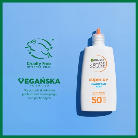 Garnier Ambre Solaire Super UV Hyaluronic Acid lekki fluid ochronny o działaniu nawilżającym