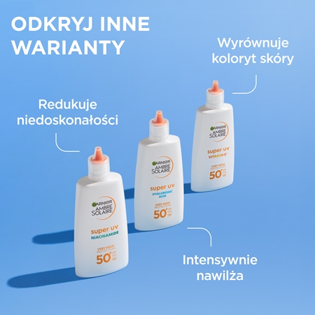 Garnier Ambre Solaire Super UV Hyaluronic Acid lekki fluid ochronny o działaniu nawilżającym