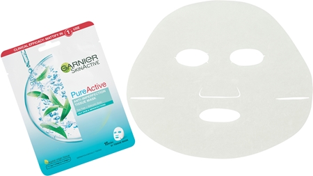 Garnier Skin Naturals Pure Active plátýnková maska s čisticím efektem