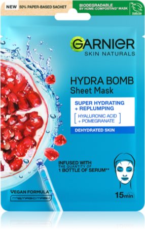 Garnier Skin Naturals Masque visage en tissu à usage unique aux  probiotiques