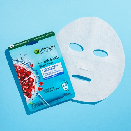 Garnier Skin Active Moisture+Aqua Bomb mascheraviso idratante in tessuto con acido ialuronico
