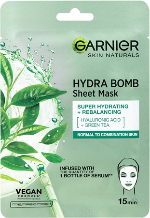 Garnier Textil Masks Hydra Bomb υφασμάτινη μάσκα ενυδάτωσης