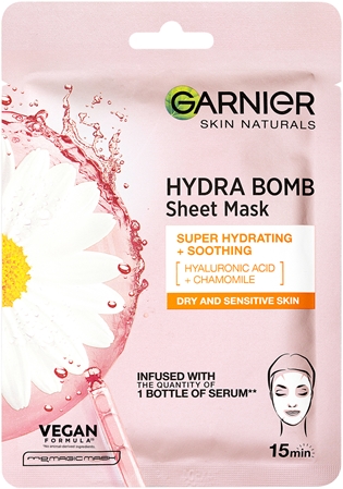 Garnier Textil Masks Hydra Bomb Beruhigende Tuchmaske