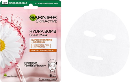 Garnier Textil Masks Hydra Bomb Calming Face Sheet Mask