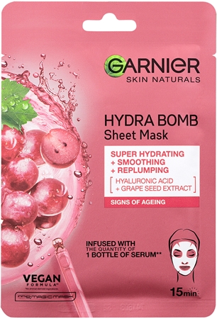 Garnier Textil Masks Hydra Bomb υφασμάτινη μάσκα ενυδάτωσης